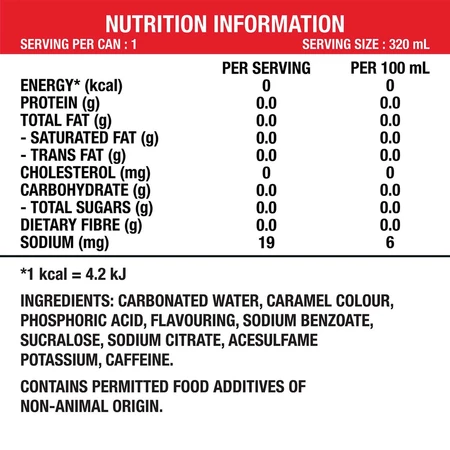 Coca-Cola Zero Sugar Can 320ml x 12 - Image 2