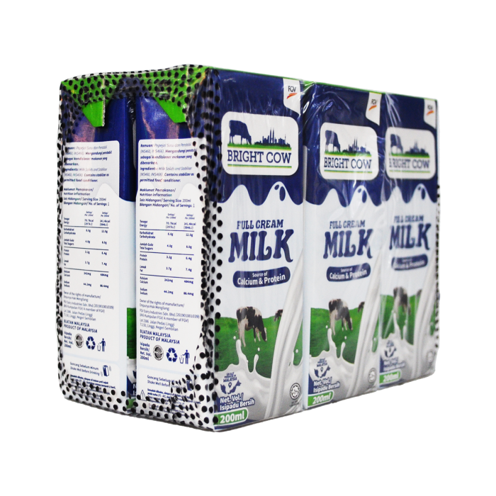 BRIGHT COW Full Cream Milk 6x200ml - Image 3